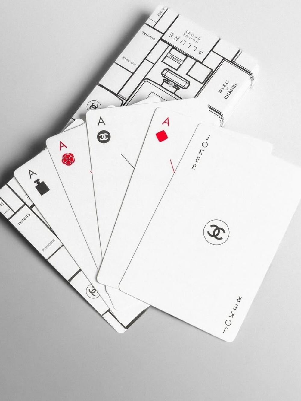 Chanel White Playing Cards - Designer Home Game Deck